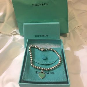 Tiffany & Co. Sterling Silver bracelet blue heart